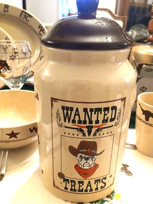 WESTERN PERRO GOLOSINA BOTE-TARRO DE TRATAMIENTO-BOTE DE GOLOSINAS PARA PERROS-TARRO DE 2 CUARTOS DE GALÓN Foto 1 de 4