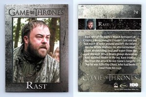Rast #74 Game Of Thrones Season 4 Rittenhouse 2015 Trading Card