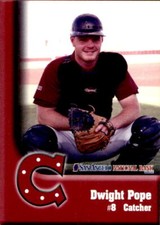 2002 San Angelo Colts Team Issue 18 Dwight Pope Augusta Georgia GA Baseball Card