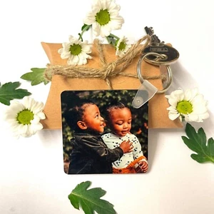 Personalised Photo Keyring Birthday Gifts For Her Him Dad Auntie Anniversary - Picture 1 of 2
