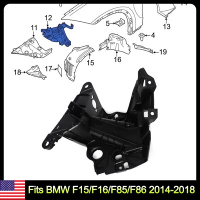 Right Side Front Fender Mount Bracket Support 51647294543 For BMW X5 X6 2015-18 - Image 1 of 4