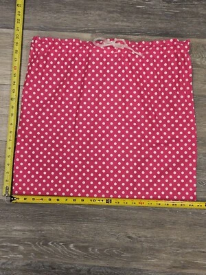 BOLSA DE REGALO Grande Algodón Rosa Con Lunares Blancos Hecha a Mano 22.5 pulgadas X 20 pulgadas  Foto 1 de 2