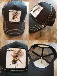 Truckermütze schwarz Bienenkönigin Goorin Brüder Tier Bauernhof Druckknopflasche Einheitsgröße - Bild 1 von 10