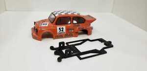 Fiat 600 abarth 1000 TC 695 seat 600 1/24 scalextric slot car body con chassis!