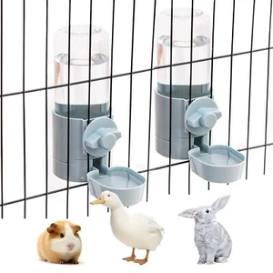 2pcs Rabbit Water Bottle 17 Oz Bunny Hanging Water Fountain Automatic Guinea Pig - Picture 1 of 8