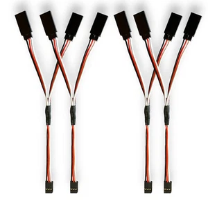 ✅ 4 Stück Servo Y Kabel Verlängerungskabel 15cm Servokabel Futaba Robbe Stecker - Bild 1 von 17