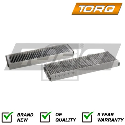 Cabin Filter Set Torq Fits Audi A6 2004-2011 4F0898438C - Image 1 of 2