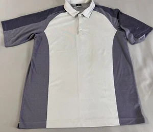 Camisa Polo NIKE GOLF FIT DRY ~ Logo Manga Corta Usada en Excelente Condición Gris Púrpura Talla Grande - Imagen 1 de 9