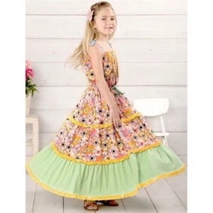 Matilda Jane Tell Me More Floral Twirl Tiered Summer Maxi Dress 4 - Picture 1 of 4