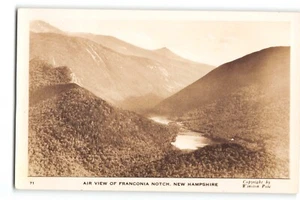 Postal RPPC Air View Franconia Notch New Hampshire Winston Pote década de 1940 - Imagen 1 de 2