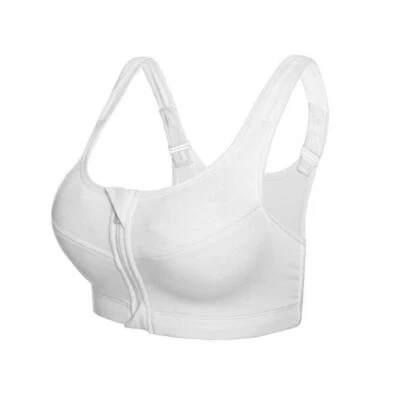 Sujetador deportivo elástico con cremallera para mujeres Correr Yoga Gimnasio Acolchado Fitness Entrenamiento Camiseta sin mangas Foto 1 de 4