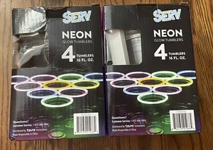 Vasos Serv Neon Glow (juego de 4), 16 onzas líquidas - Imagen 1 de 6