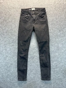 Acne Studios Womens Skin 5 Jeans Size 26x32 Skinny Black Denim Pants Mid Rise - Picture 1 of 14