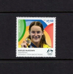 Sello de 1,50 $1,50 ganador de la medalla de oro olímpica de Australia París 2024 Kaylee McKeown 06 MNH - Imagen 1 de 1