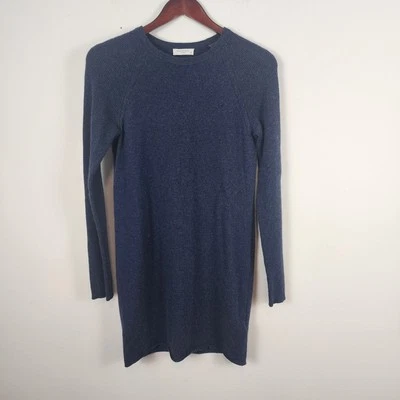 Equipment Femme 100% Cashmere Size Small Dress Turtleneck Tunic Navy Blue - Image 1 of 4