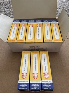 Premium Yorkville 40 Watt 120V Tubular Light Bulb Frosted T-10 No4 (Qty 15) - Picture 1 of 11
