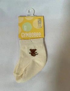 NWT Vtg Gymboree Alphabet Soup Bear ivory socks 0-6 m fit shoe 00-01 - Picture 1 of 1