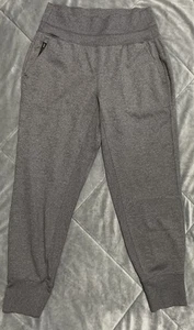 Athleta Venice High Rise Jogger Pants Womens Size M Heather Gray Zip Pockets - Picture 1 of 9