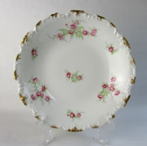 Pouyat French Limoges Servierschale Rosa Rose Sprays Antik Boston Händler - Bild 1 von 5