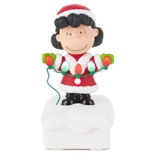 2015 Hallmark Peanuts Gang LUCY Christmas light show wireless band plays music - Image 1 of 1
