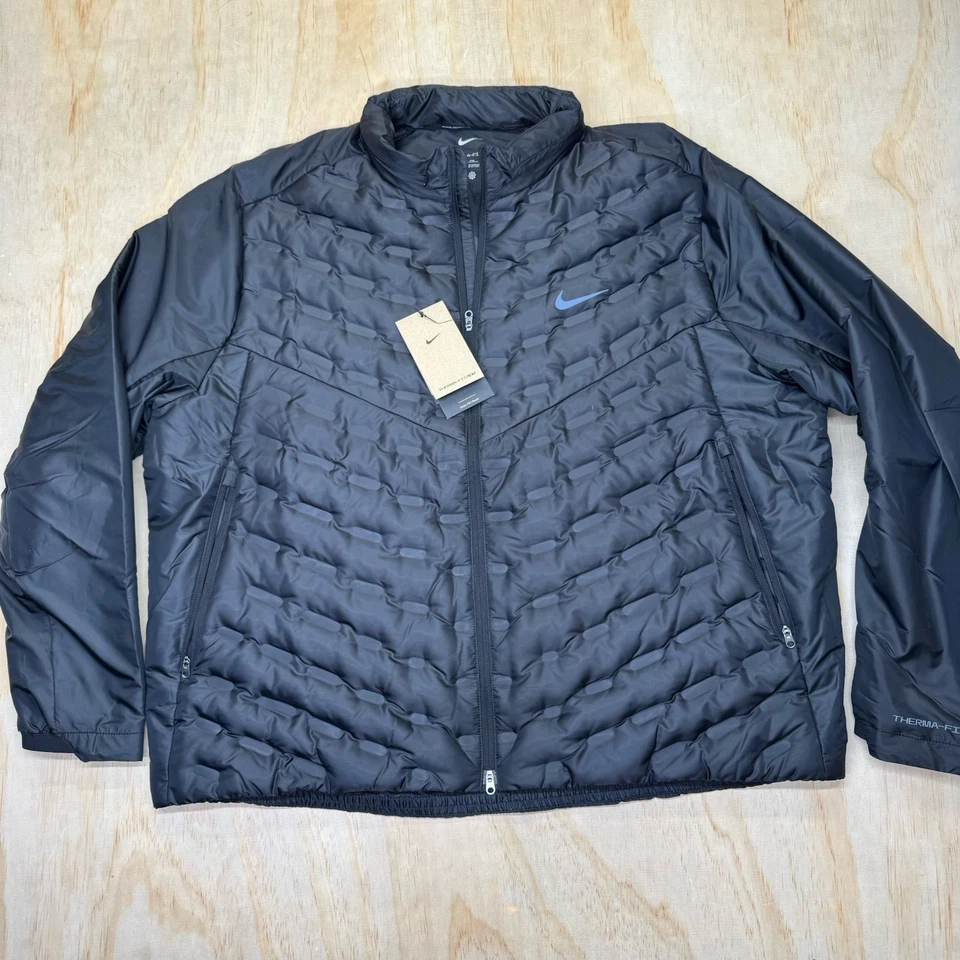 Nike Therma-FIT ADV AeroLoft Down Running Jacket Men’s 3XL Black FB7556-010
