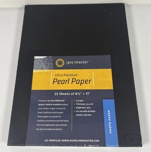 Pro Master Ultra Premium Pearl Photo  Paper 8 1/2”x11” 21 Sheets - Picture 1 of 3