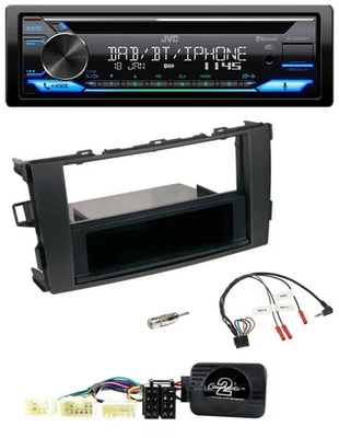 JVC Bluetooth Lenkrad USB DAB CD Autoradio für Toyota Auris 2007-2011 schwarz - Bild 1 von 4