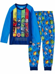 Marvel Boys Blue Avengers Endgame Ant Man Superhero 2 Piece Pajama Sleep Set - Picture 1 of 3