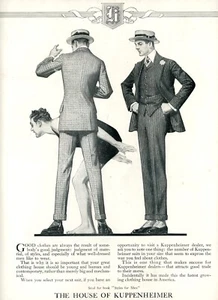 1914 Original Kuppenheimer Ad. JC Leyendecker. Gay Interest. Swimmer Gets Ready - Picture 1 of 2