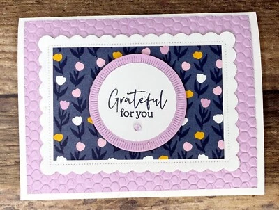 Kit de tarjetas Stampin Up agradecidas + tarjetas de agradecimiento Fresh Freesia - hace 4 tarjetas Foto 1 de 4