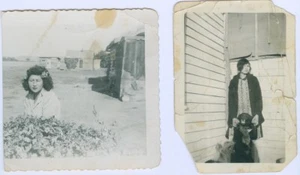 Konvolut 2 beschädigte Fotos von Indianerinnen - Bild 1 von 3