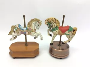 Vintage GM Taiwan S gebraucht Pferd Spieluhr Spieluhren Karussell Figuren Figuren - Bild 1 von 12