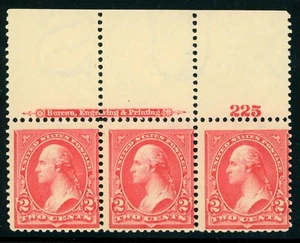 USA 1895 Washington 2¢ Carmine Scott # 267 Inscription Plate Number MNH J45 - Picture 1 of 6