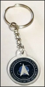 Space Force USSF Donald Trump United States Key Fob 1" Diameter FREE SHIPPING - Picture 1 of 4