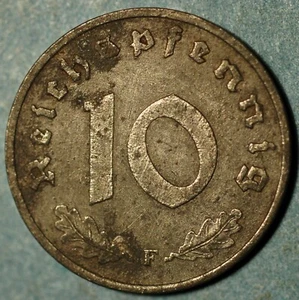 Germany Third Reich 10 Reichspfennig 1943 F KM# 101 - Picture 1 of 2