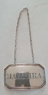 1835 Fine English Sterling Silver Decanter Label - Image 1 of 4