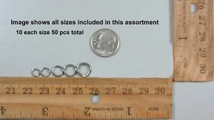 Heavy Duty SS Spaltring Sortiment 50-teilig 10ea 5 kleinere Größen 2 3 4 5 und 6 - Bild 1 von 5