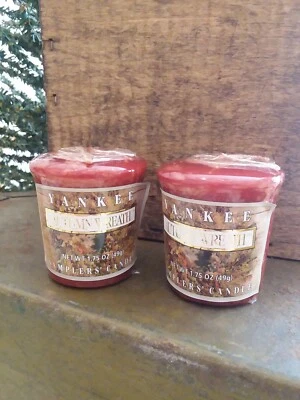 Juego de 2 velas yanqui votivas corona de otoño aroma nuevo en stock  Foto 1 de 2