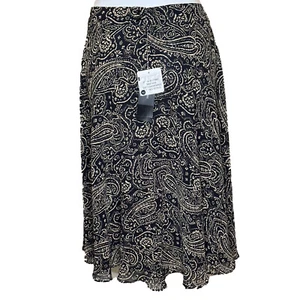 Womens Skirt Slightly Flared Size 6 Jones New York New Black and Tan - Picture 1 of 12