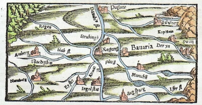 ALEMANIA BAVIERA "De Baioaria quae hodie Bavaria" 1560 S. Munster ORIG. Foto 1 de 4