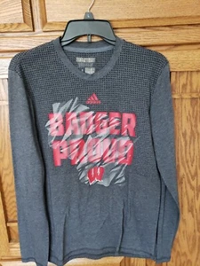 Herren Wisconsin Badgers grau Langarm Dachs stolz Hemd Gr. M - Bild 1 von 4