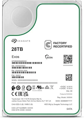 Seagate Exos X28 28TB Enterprise HDD ST28000NM000C 3.5" SATA rezertifiziert