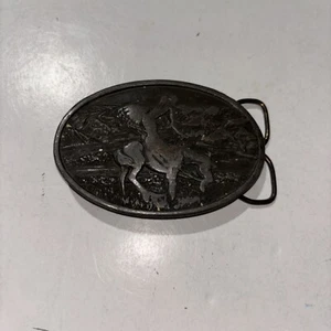 Siskiyou Belt Buckle Native Chief Bronze Arroyo Grande Western Used Preowned - Picture 1 of 6