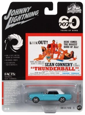 James Bond 1965 Ford Mustang - Thunderball JLPC008 Johnny Lightning 1/64 - Immagine 1 di 4
