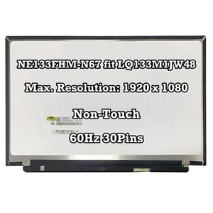 NE133FHM-N67 apto para LQ133M1JW48 13.3" FHD 1920x1080 Pantalla LCD Panel de repuesto - Imagen 1 de 2