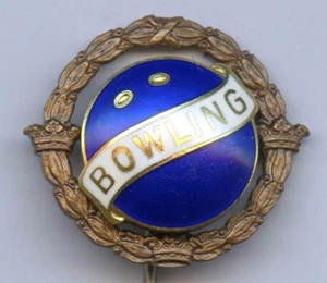 Pin de insignia de la Federación de Bolos de Suecia ¡¡Buen grado!¡! - Imagen 1 de 2