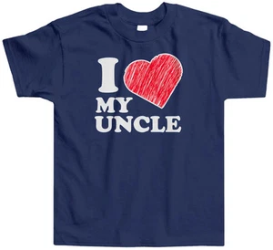 I Love My Uncle Kids TODDLER T-Shirt Tee Heart Family Tia Cute - Picture 1 of 6