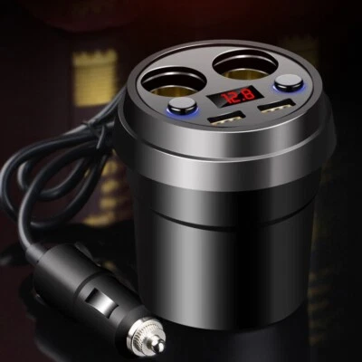 Dual USB 2Way Multi Car Cigarette Lighter Socket Splitter Charger Power Adapter - Image 1 of 4