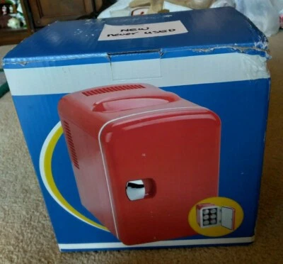  Mini refrigerador personal de 6 latas fresco/cálido 12 V DC hogar coche barco ¡NUEVO! Foto 1 de 2