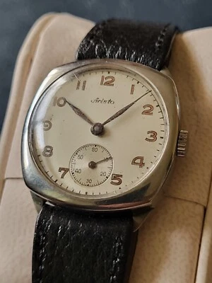 Vintage 1940 Almofada Dennison Estojo, Relógio Masculino ARISTO, Movimento Manual, N 892 A. - Imagem 1 de 4